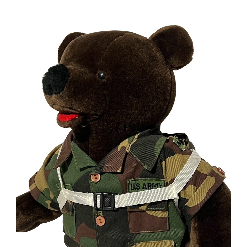 U.S. Army Bear Force of America Ranger 20 inch plush Retro Uniform Backpack - Picture 4 of 9